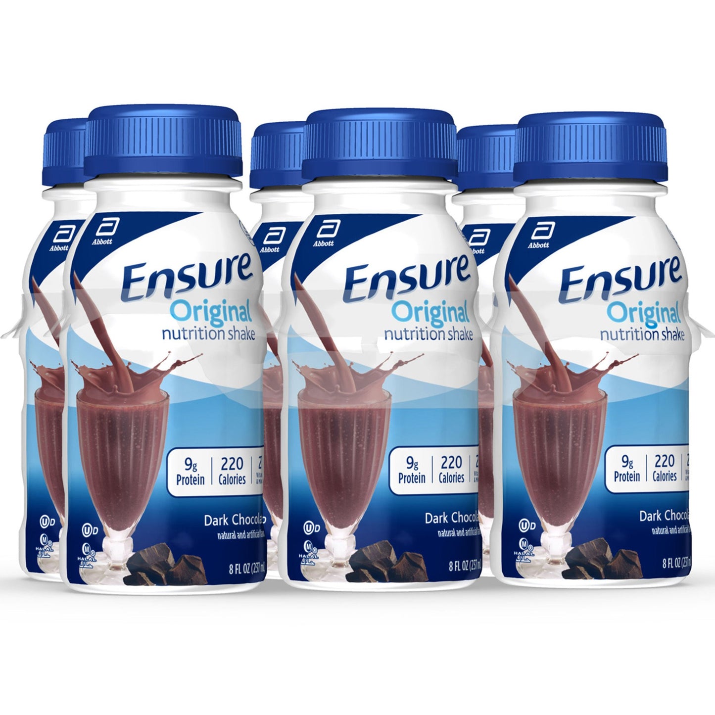 Ensure Original Nutrition Shakes 6 pk Bottles - Dark Chocolate