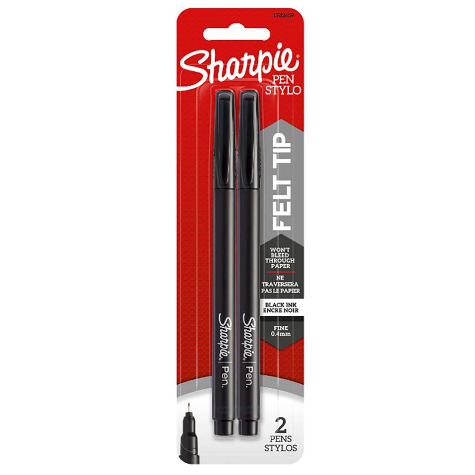 Sharpie Fine Point Felt Tip Pens - Black Ink