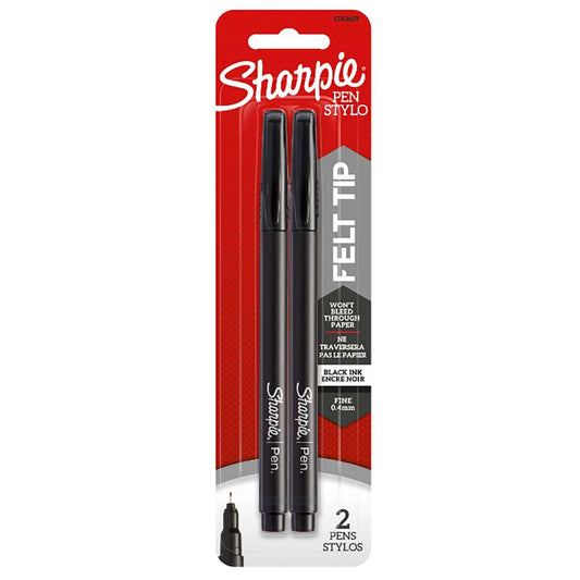 Sharpie Fine Point Felt Tip Pens - Black Ink