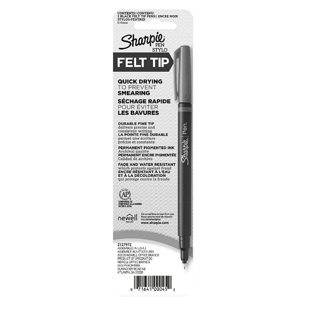Sharpie Fine Point Felt Tip Pens - Black Ink