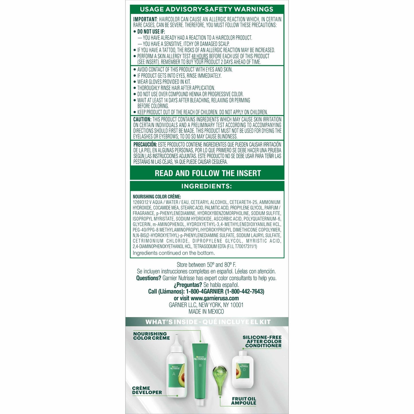 Garnier Nutrisse Nourishing Hair Color Creme - 20 Soft Black (Black Tea)