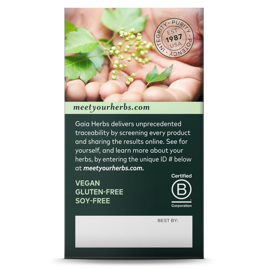 Gaia Herbs Single Herbs Holy Basil Leaf Vegetarian Liquid Phyto-Caps