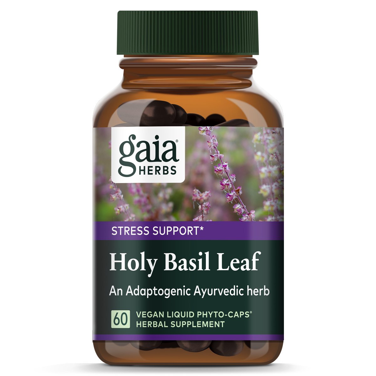 Gaia Herbs Single Herbs Holy Basil Leaf Vegetarian Liquid Phyto-Caps