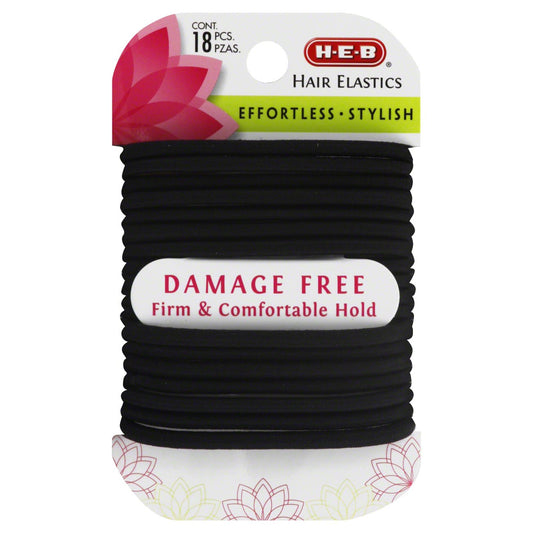 H-E-B Damage Free Black Hair Elastics