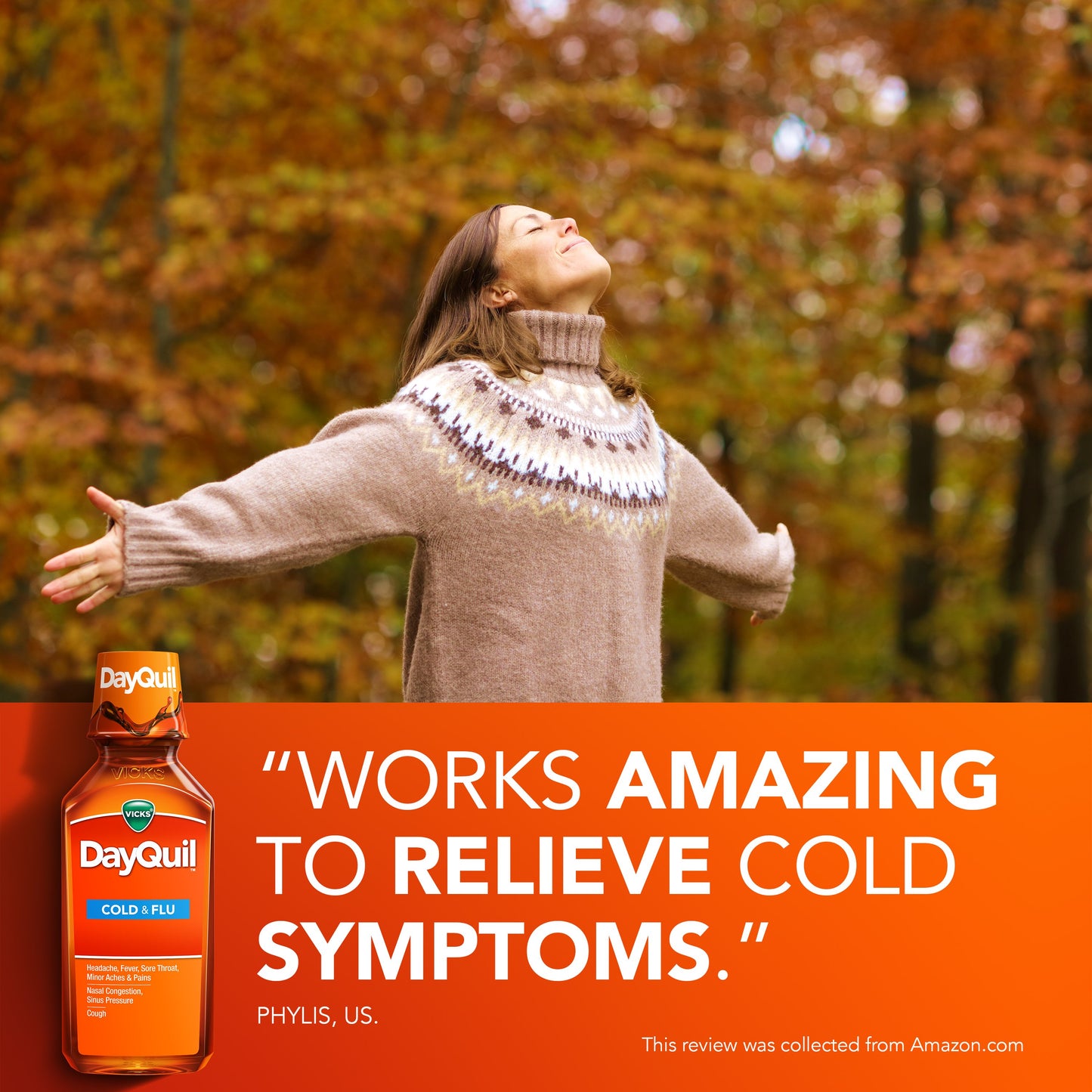Vicks DayQuil Cold & Flu Relief Liquid Over-the-Counter Medicine, Non-Drowsy Powerful Multi-Symptom Daytime Relief