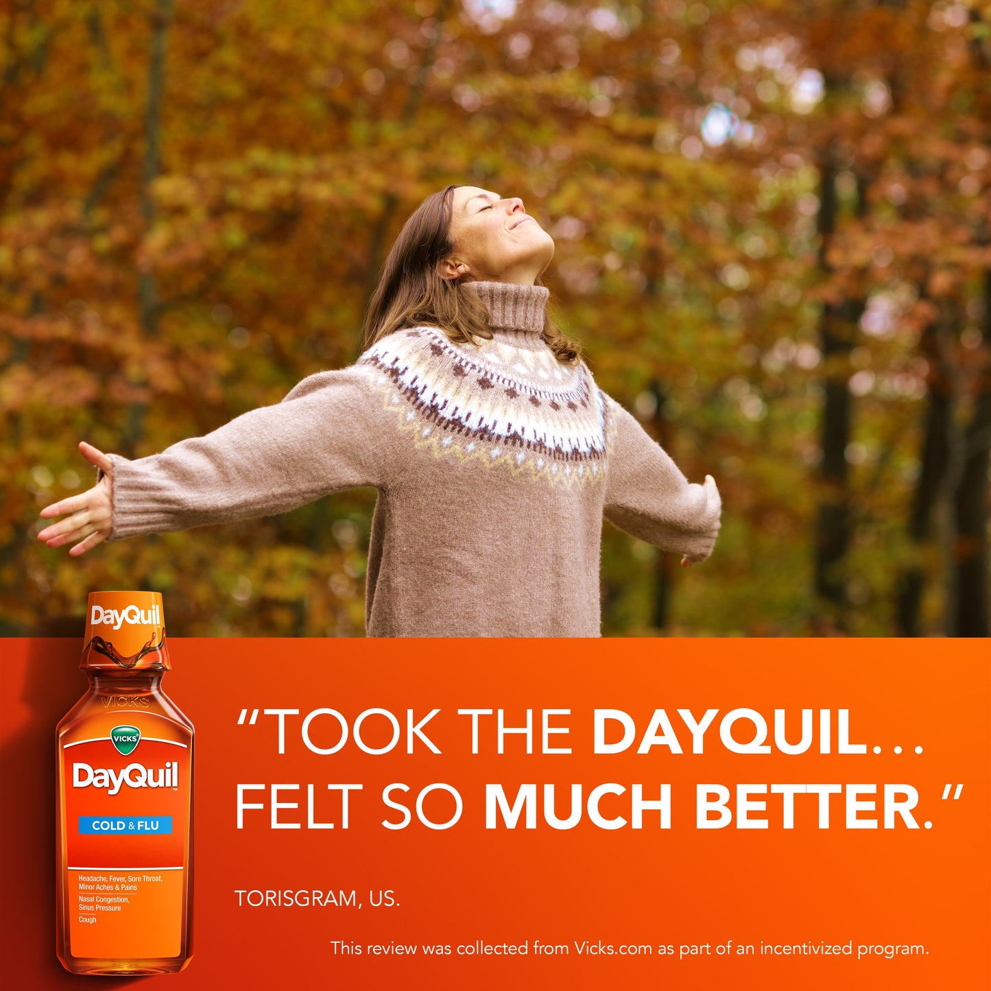 Vicks DayQuil Cold & Flu Relief Liquid Over-the-Counter Medicine, Non-Drowsy Powerful Multi-Symptom Daytime Relief