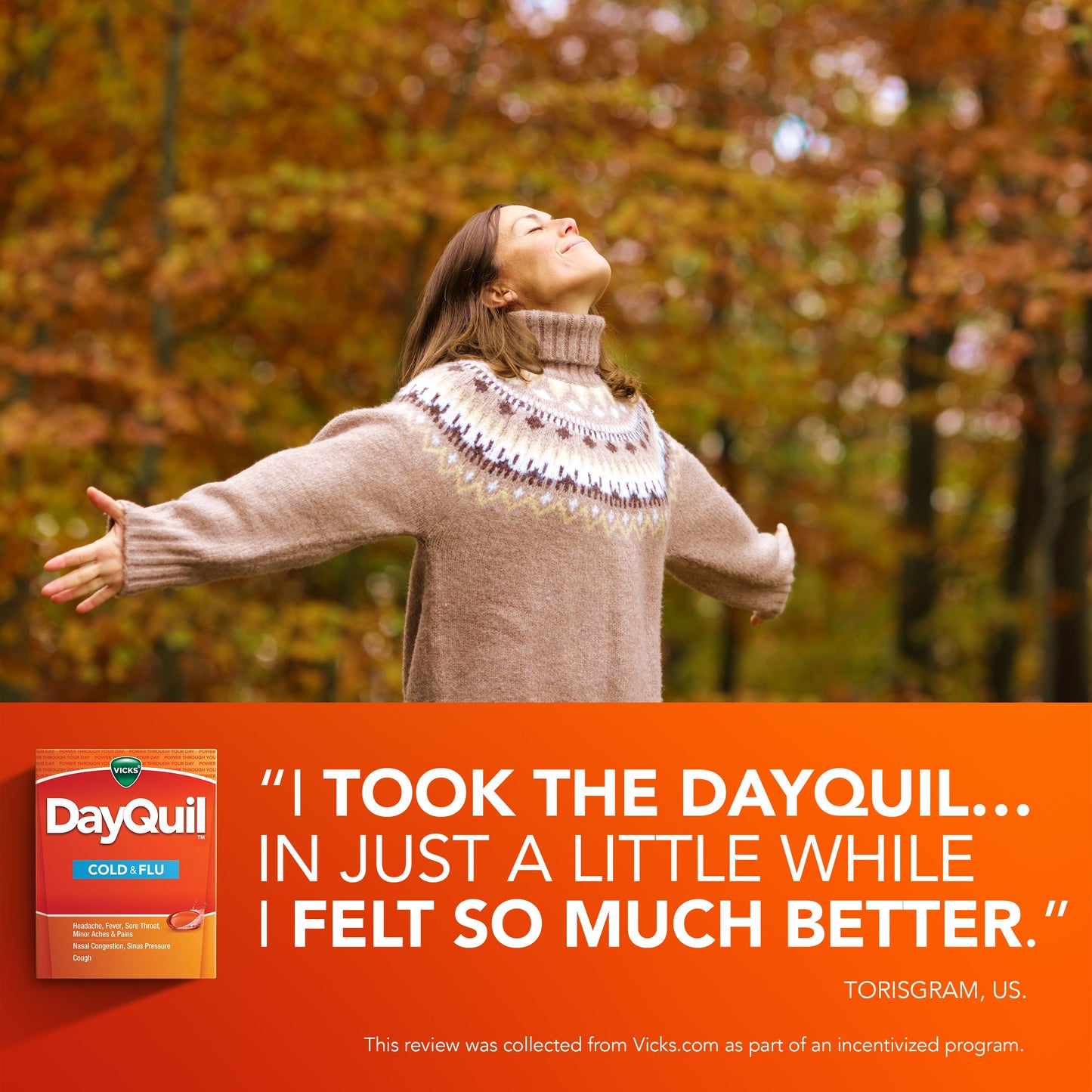 Vicks DayQuil Cold & Flu Relief Liquicaps Over-the-Counter Medicine, Non-Drowsy Powerful Multi-Symptom Daytime Relief