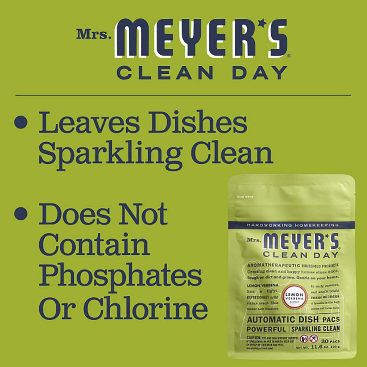 Mrs. Meyer's Clean Day Lemon Verbena Automatic Dish Packs