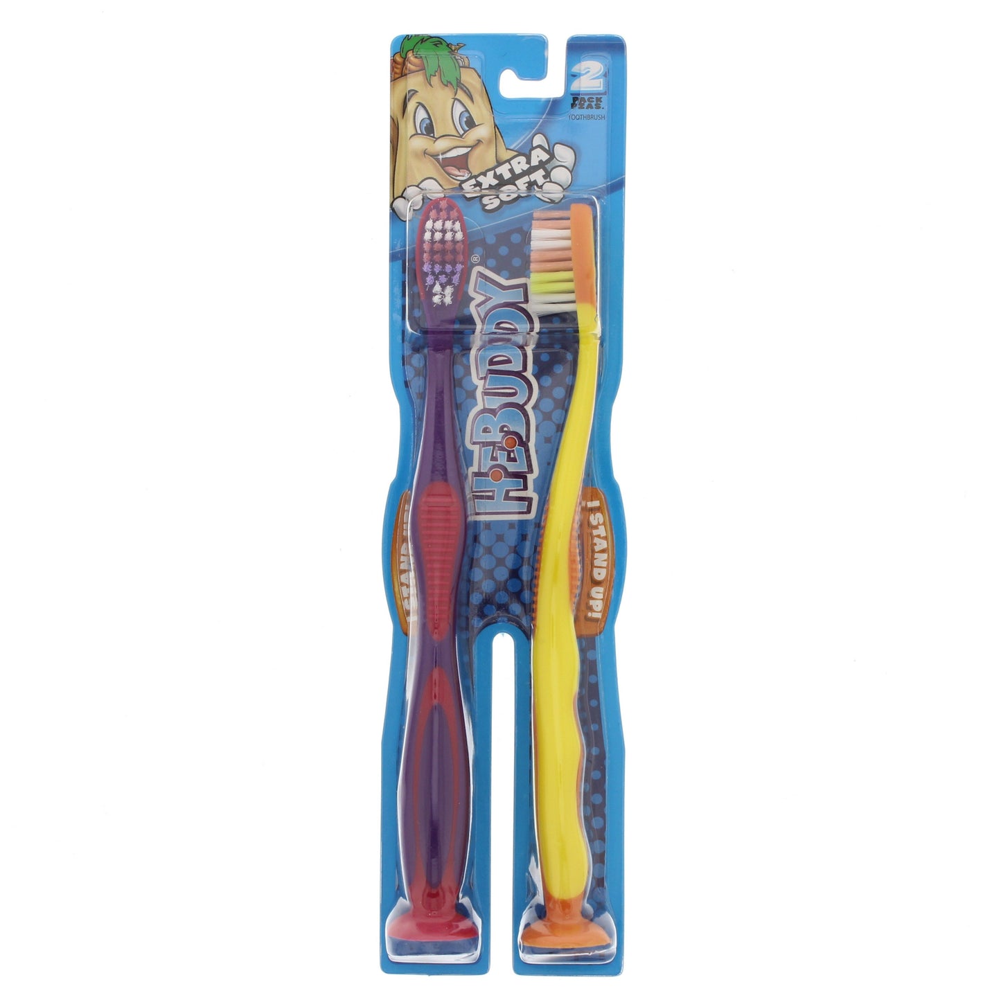 H-E-Buddy Kids Extra Soft Stand Up Toothbrushes - Colors May Vary