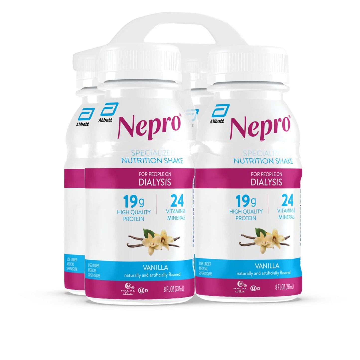 Nepro Dialysis Support 19g Protein Nutritional Shake - Vanilla, 4 pk