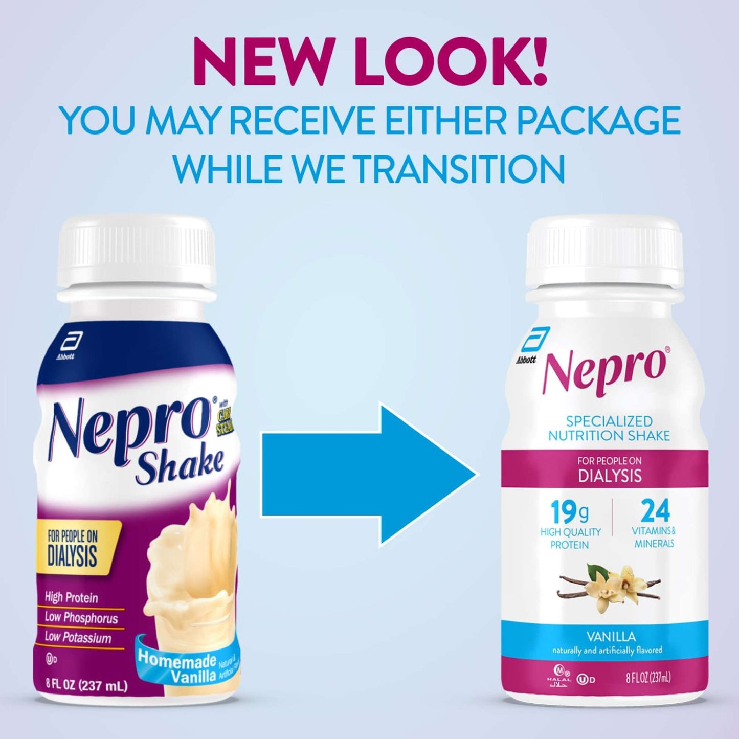 Nepro Dialysis Support 19g Protein Nutritional Shake - Vanilla, 4 pk
