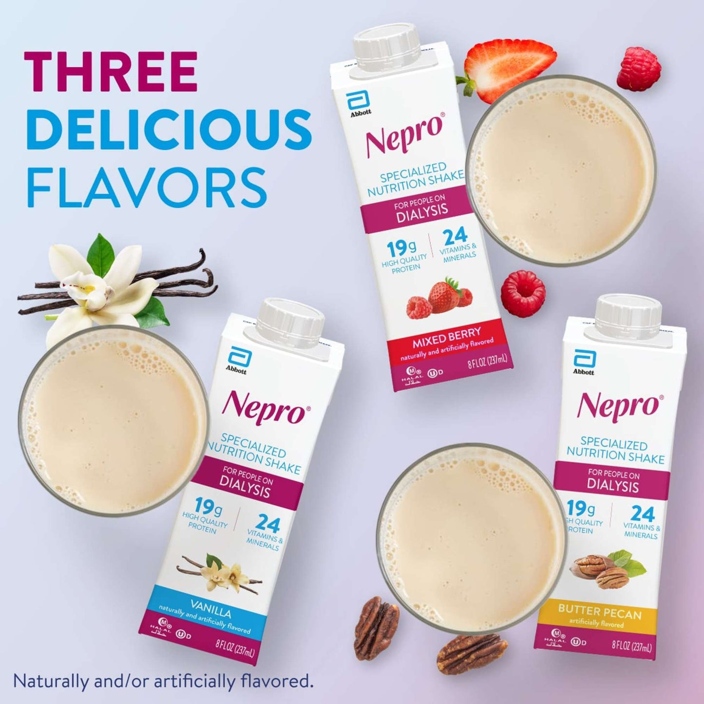 Nepro Dialysis Support 19g Protein Nutritional Shake - Vanilla, 4 pk