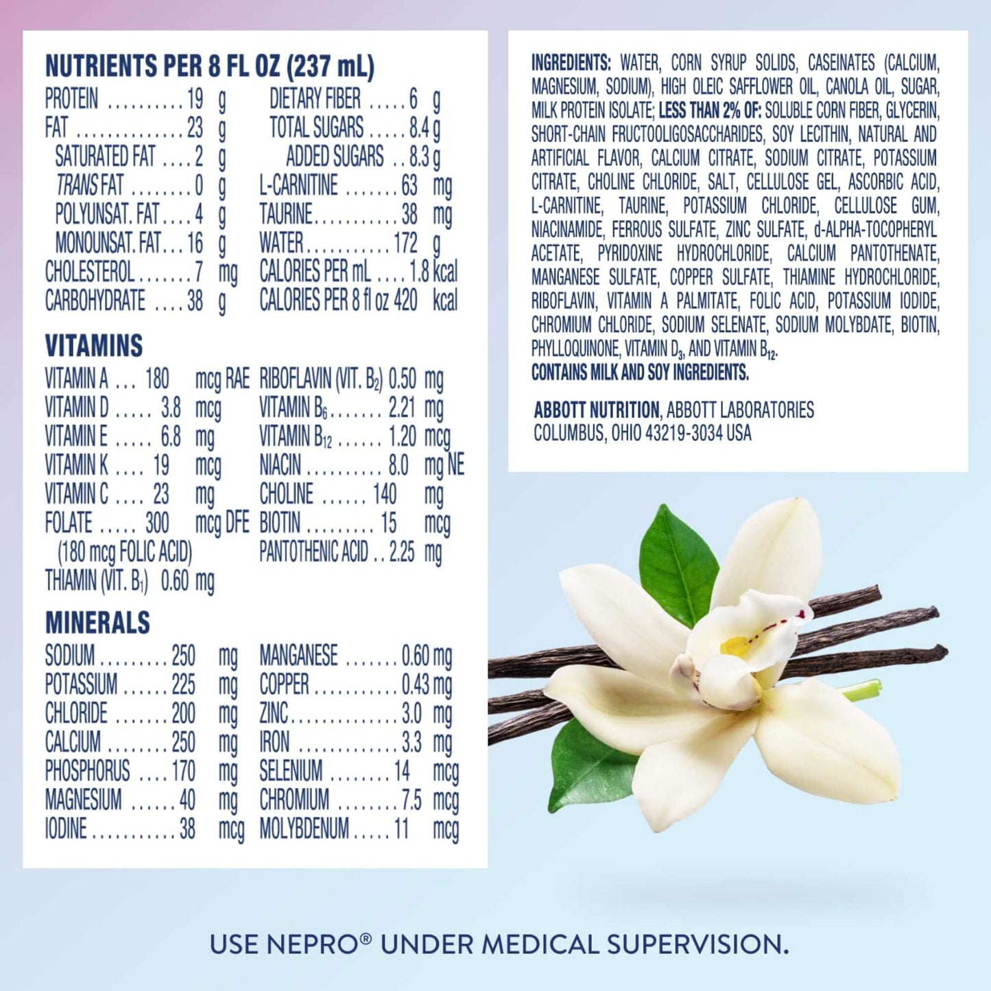 Nepro Dialysis Support 19g Protein Nutritional Shake - Vanilla, 4 pk