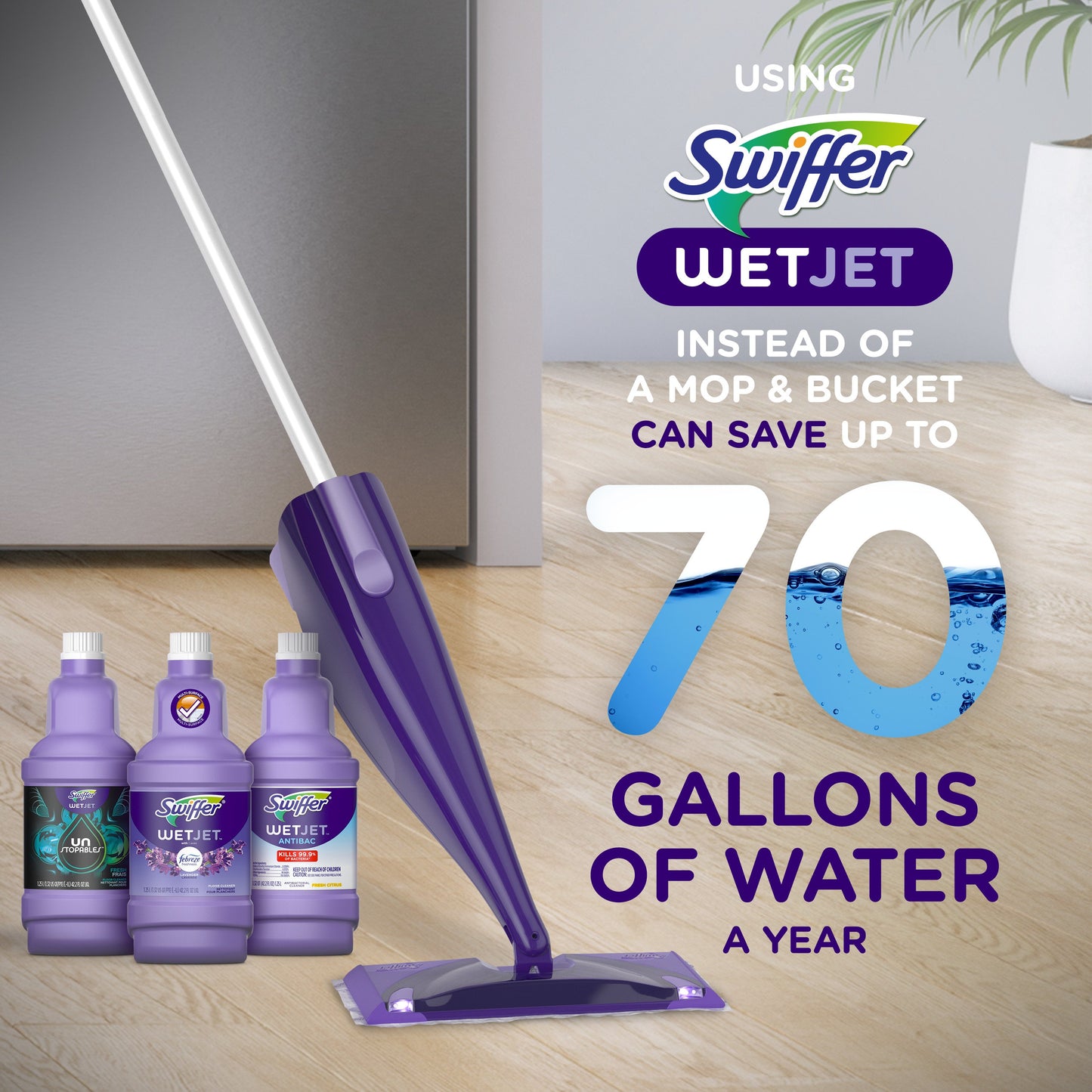 Swiffer WetJet Lavender Scent Multi-Purpose Floor Cleaner Solution Refill