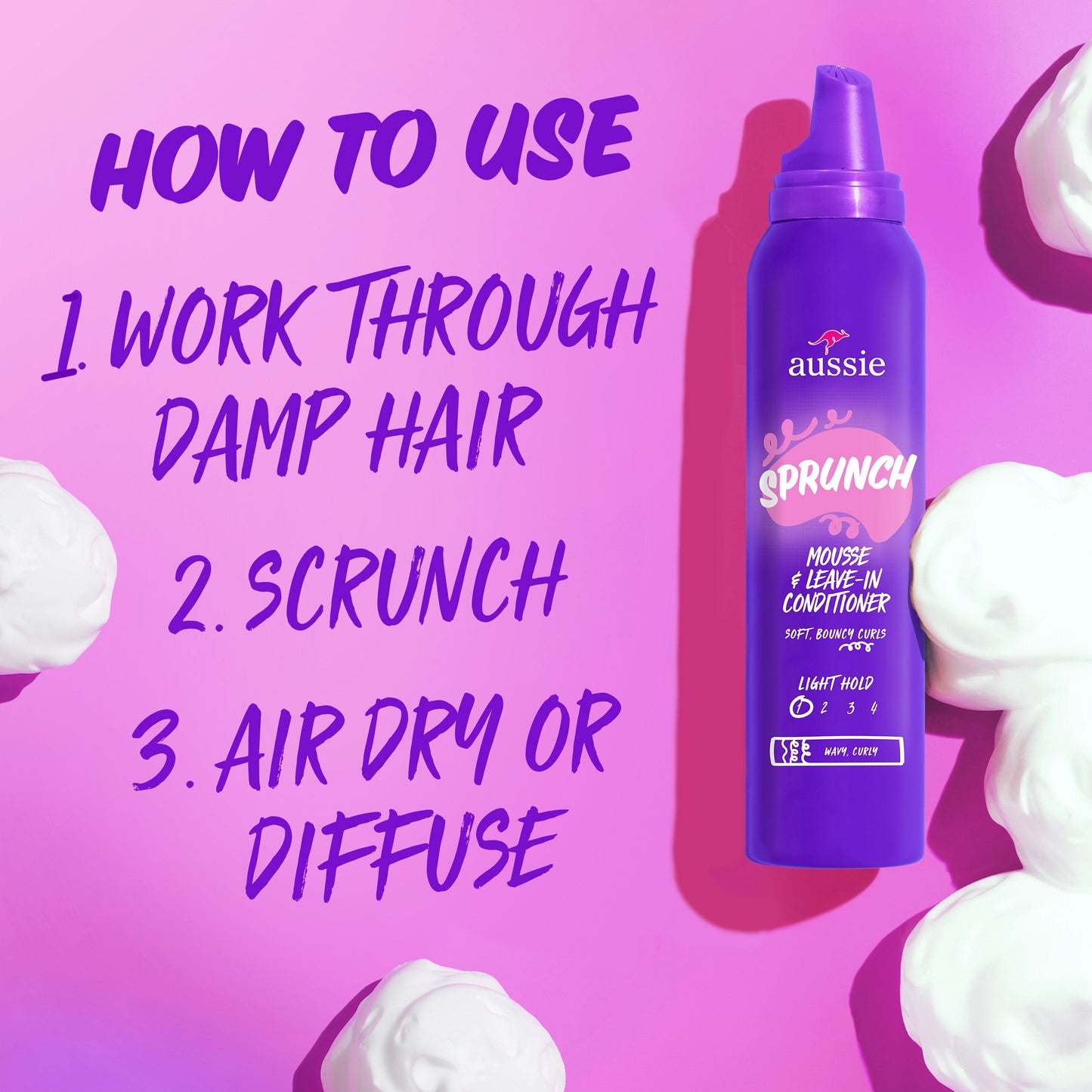 Aussie Sprunch Mousse & Leave-In Conditioner