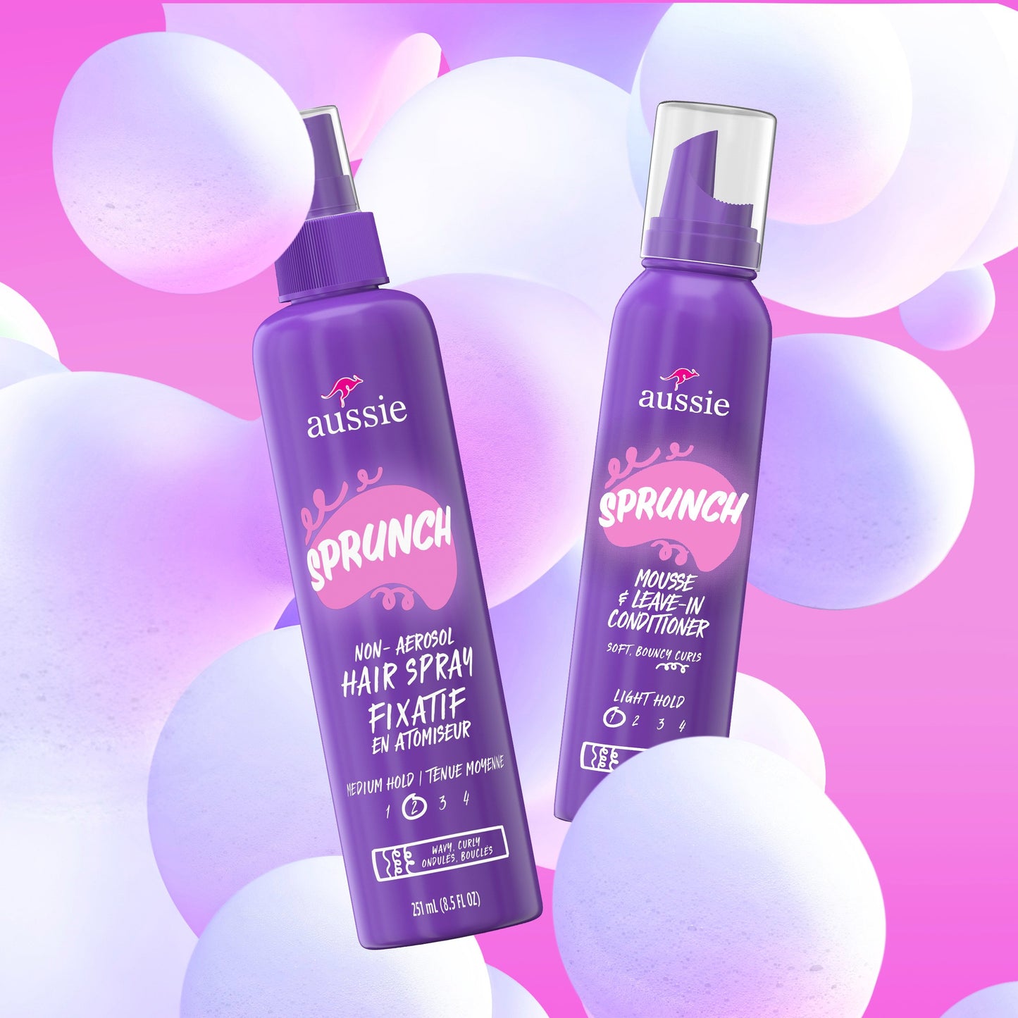 Aussie Sprunch Mousse & Leave-In Conditioner