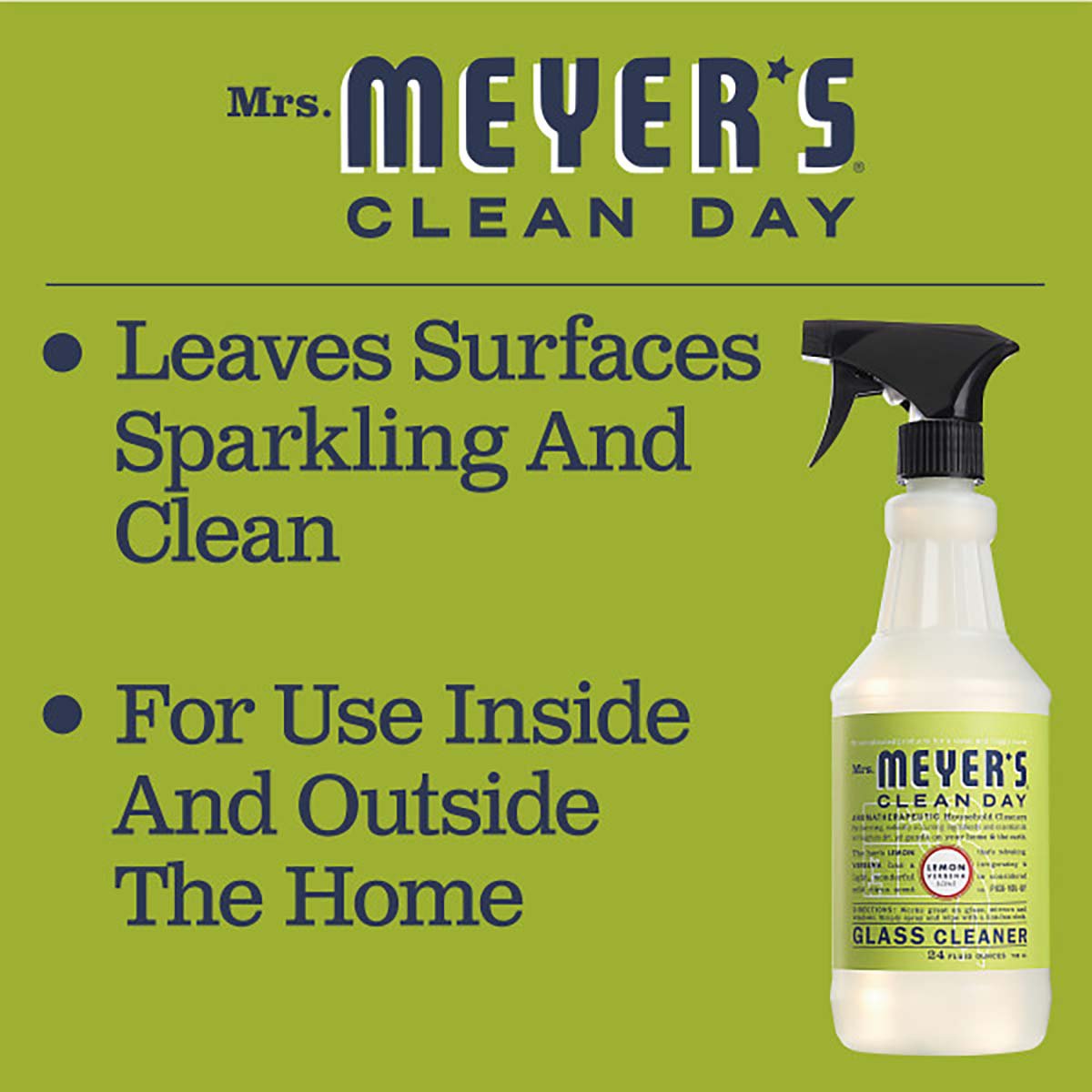 Mrs. Meyer's Clean Day Lemon Verbena Scent Glass Cleaner Spray