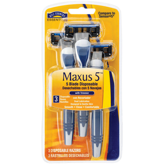 Hill Country Essentials 5 Blade Disposable Men’s Maxus Razors