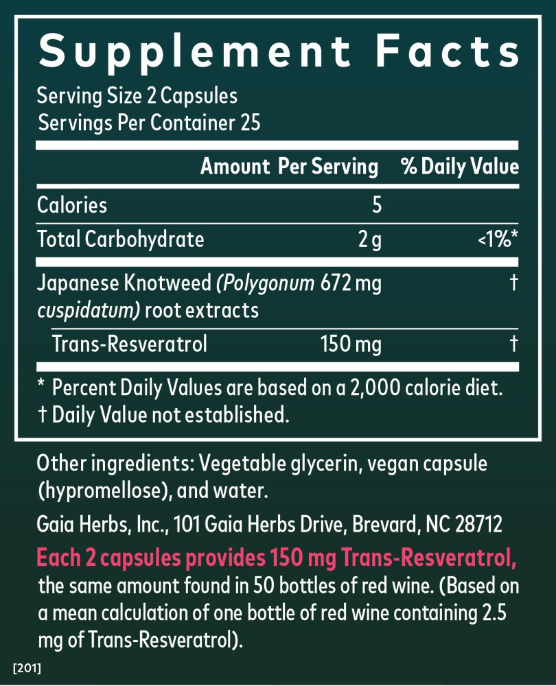 Gaia Herbs DailyWellness Resveratrol 150 Liquid Phyto-Caps
