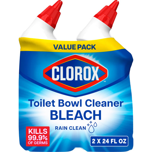 Clorox Rain Clean Toilet Bowl Cleaner with Bleach Value Pack