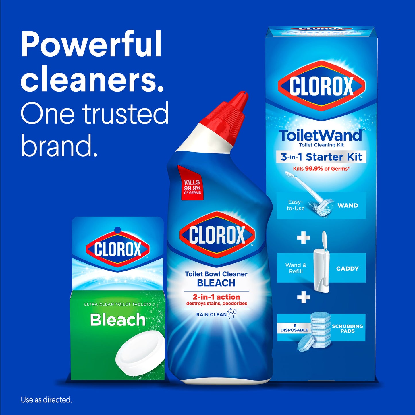 Clorox Rain Clean Toilet Bowl Cleaner with Bleach Value Pack