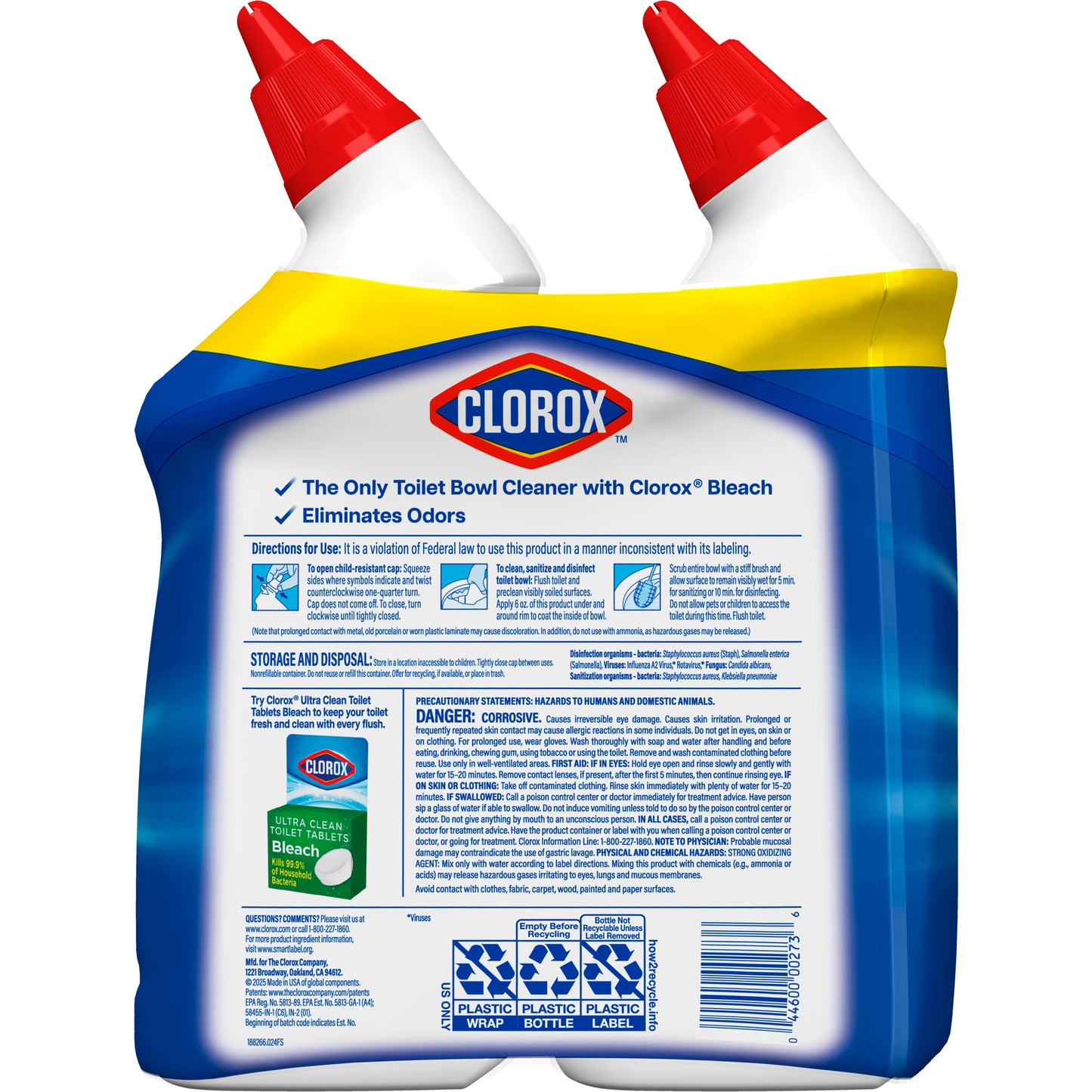 Clorox Rain Clean Toilet Bowl Cleaner with Bleach Value Pack