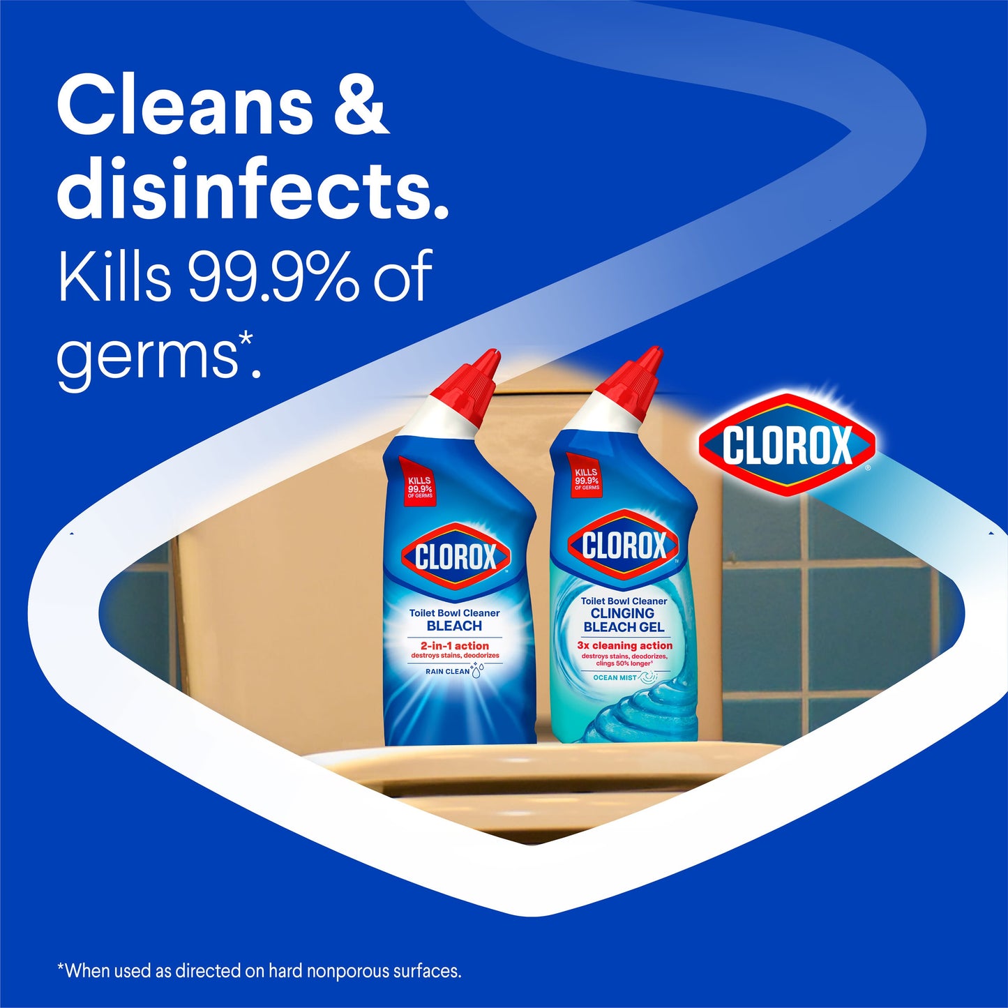 Clorox Rain Clean Toilet Bowl Cleaner with Bleach Value Pack