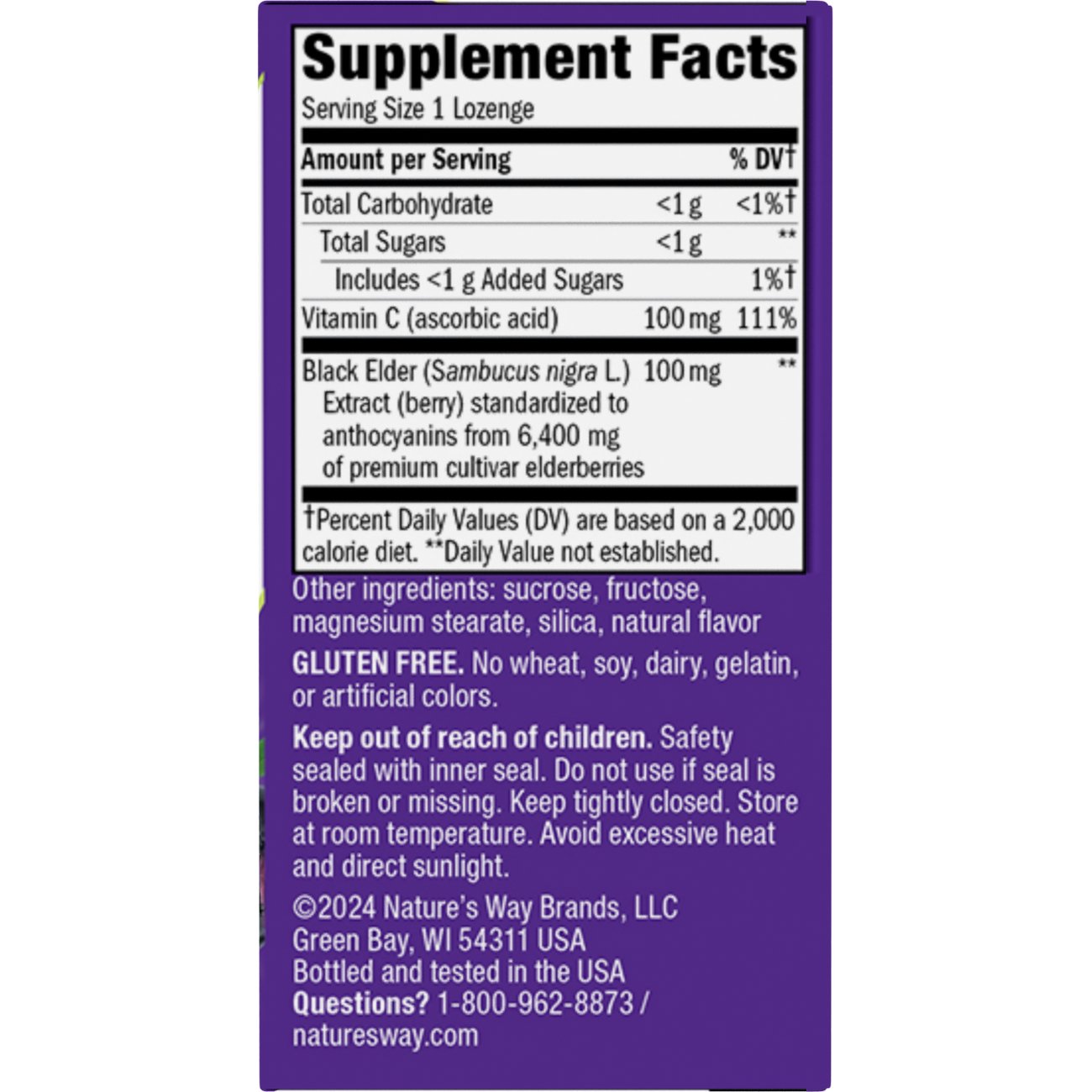 Nature's Way Sambucus Elderberry & Vitamin C Immune Lozenges
