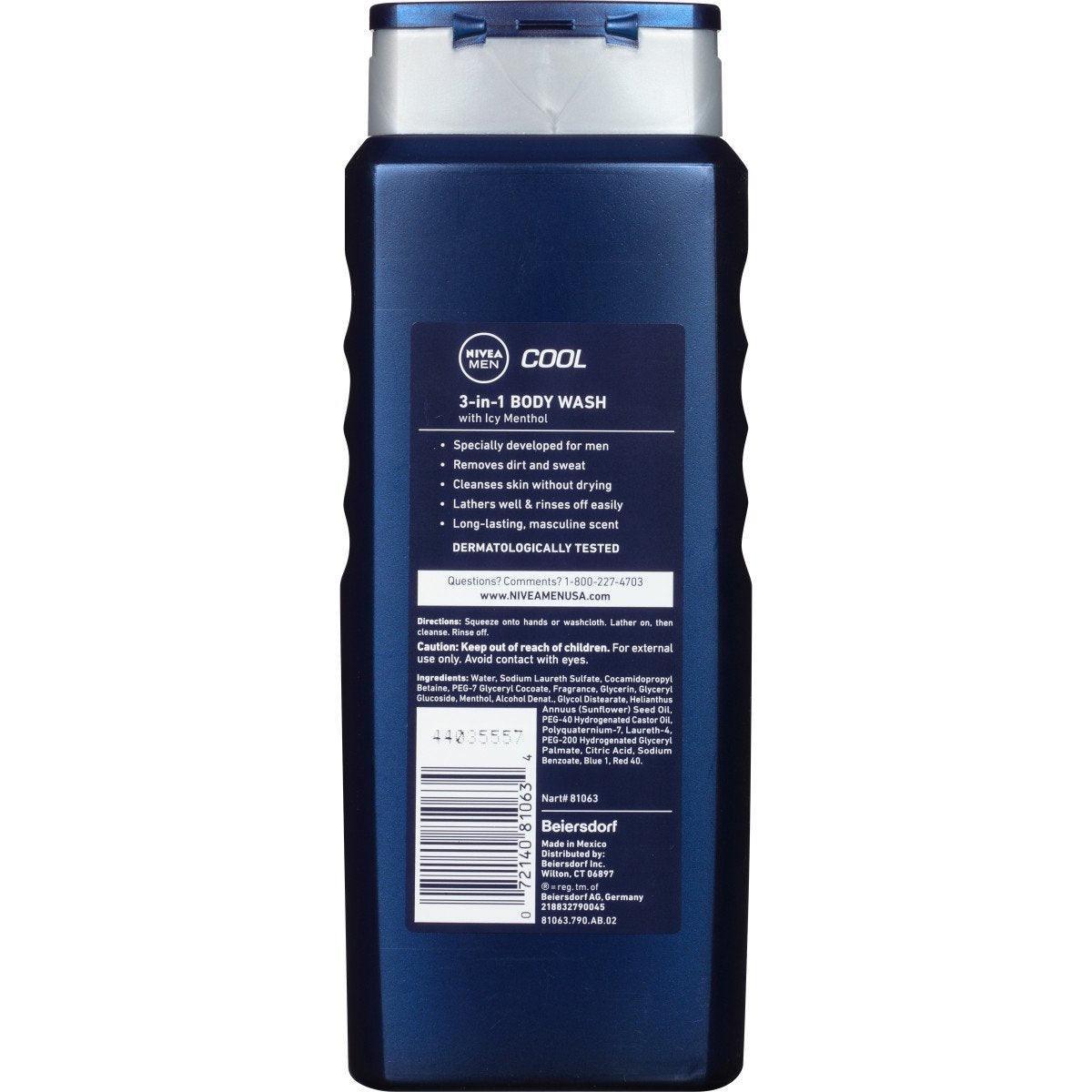 NIVEA Men Cool Body Wash - Menthol & Yuzu