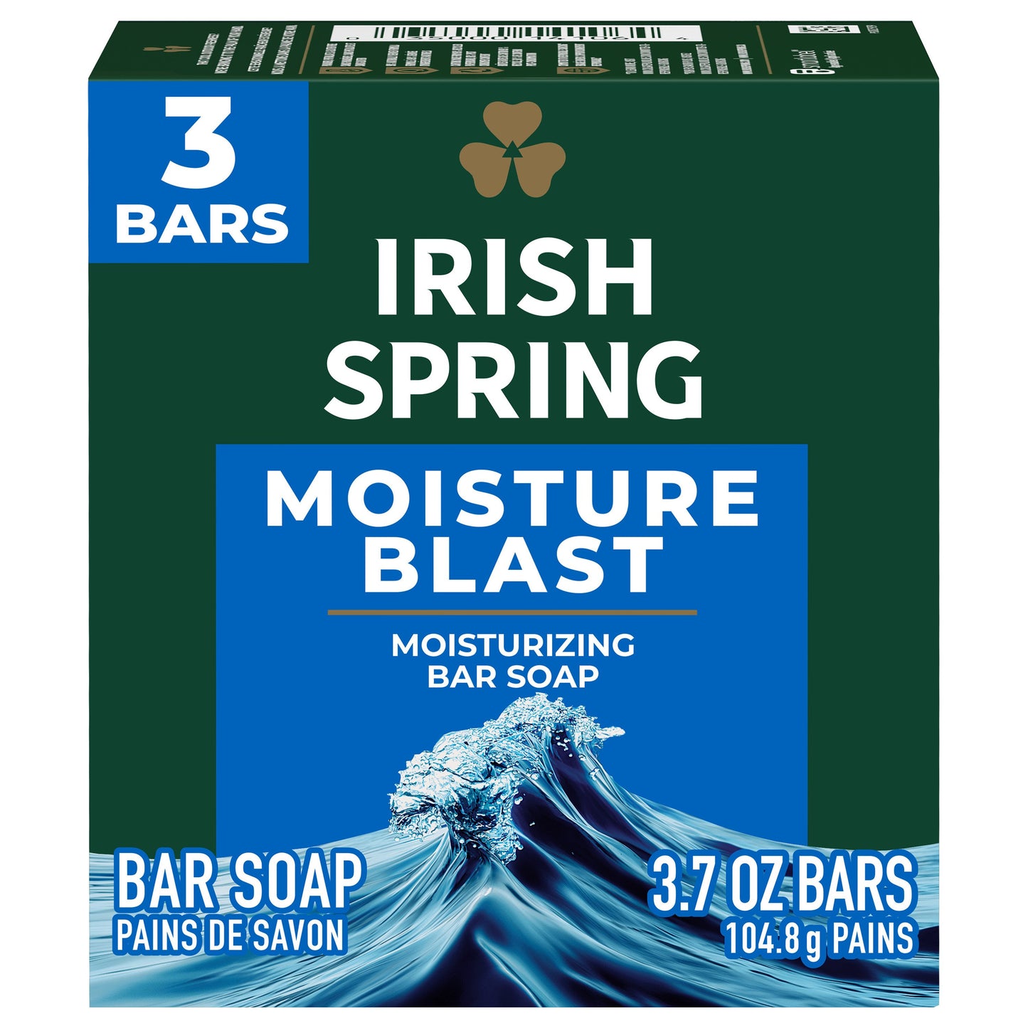 Irish Spring Deodorant Bar Soap for Men - Moisture Blast