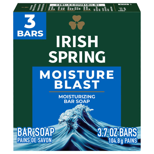 Irish Spring Deodorant Bar Soap for Men - Moisture Blast