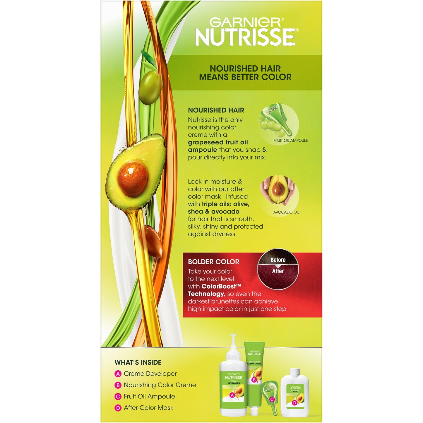 Garnier Nutrisse Ultra Color Nourishing Bold Permanent Hair Color Creme R2 Medium Intense Auburn