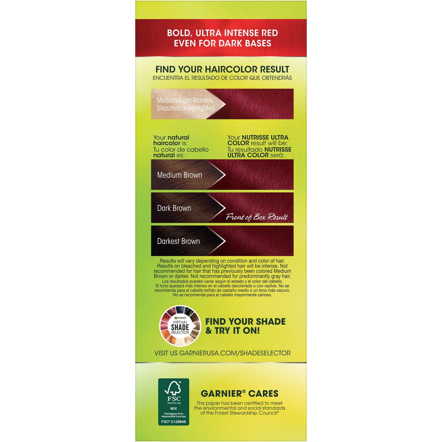 Garnier Nutrisse Ultra Color Nourishing Bold Permanent Hair Color Creme R2 Medium Intense Auburn