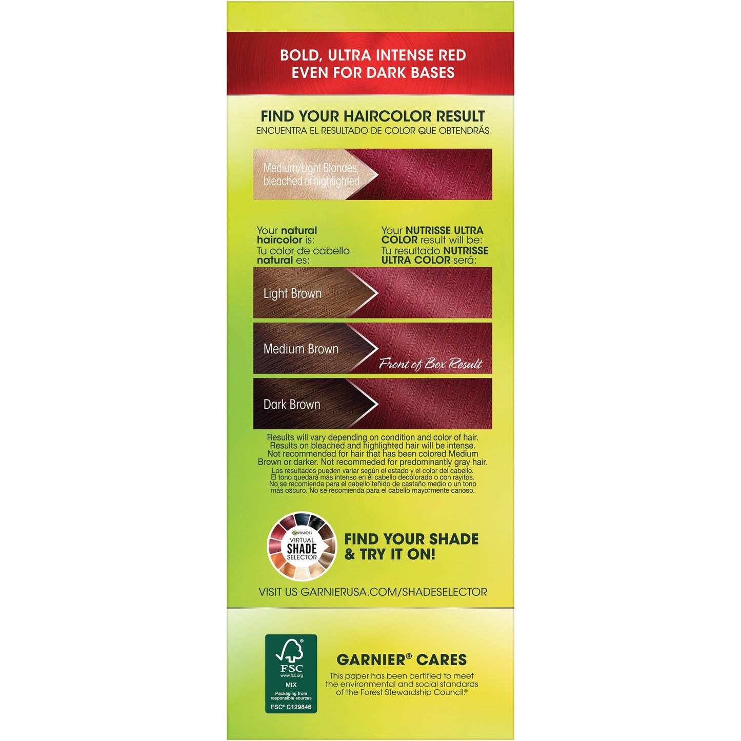 Garnier Nutrisse Ultra Color Nourishing Bold Permanent Hair Color Creme R3 Light Intense Auburn