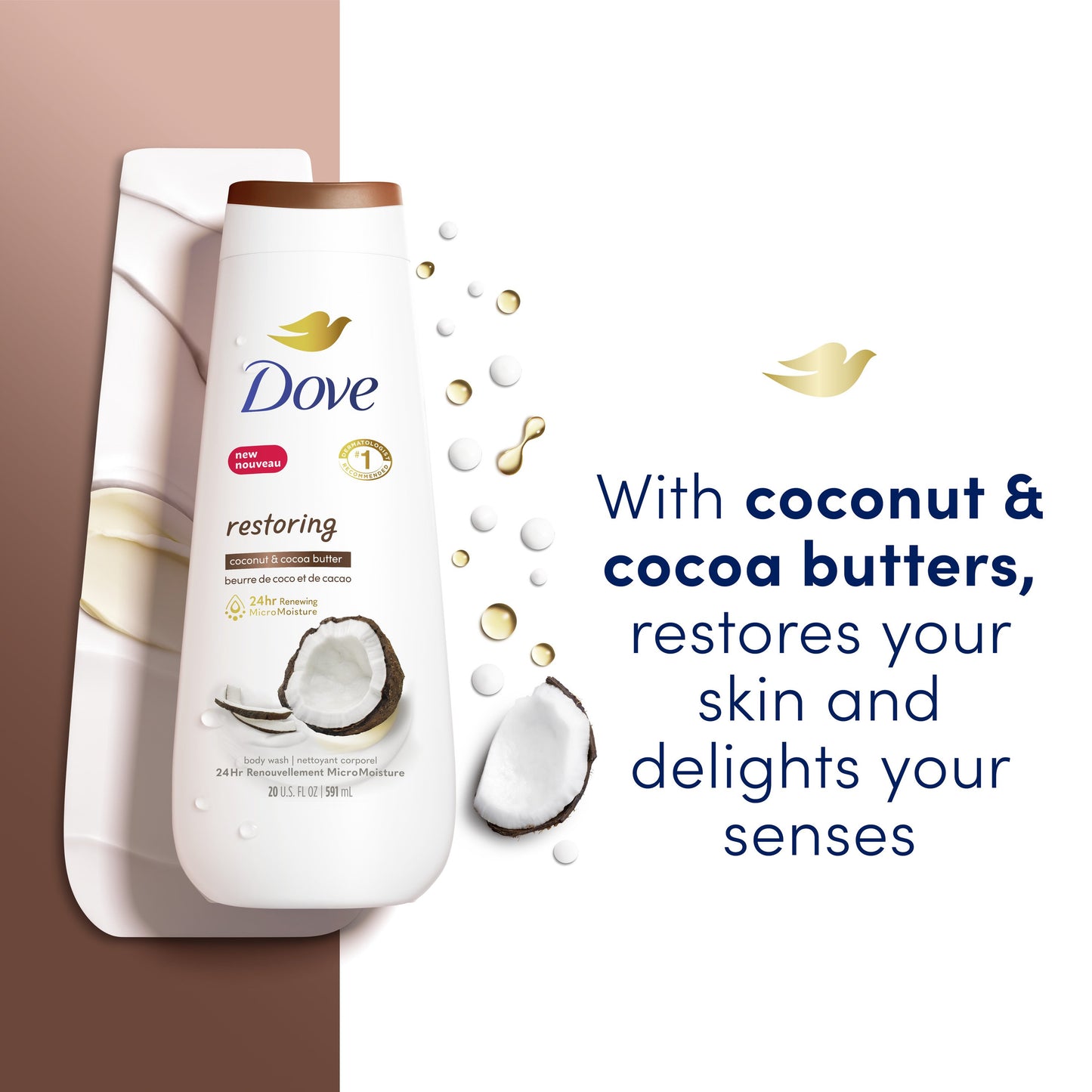 Dove Restoring Body Wash - Coconut & Cocoa Butter