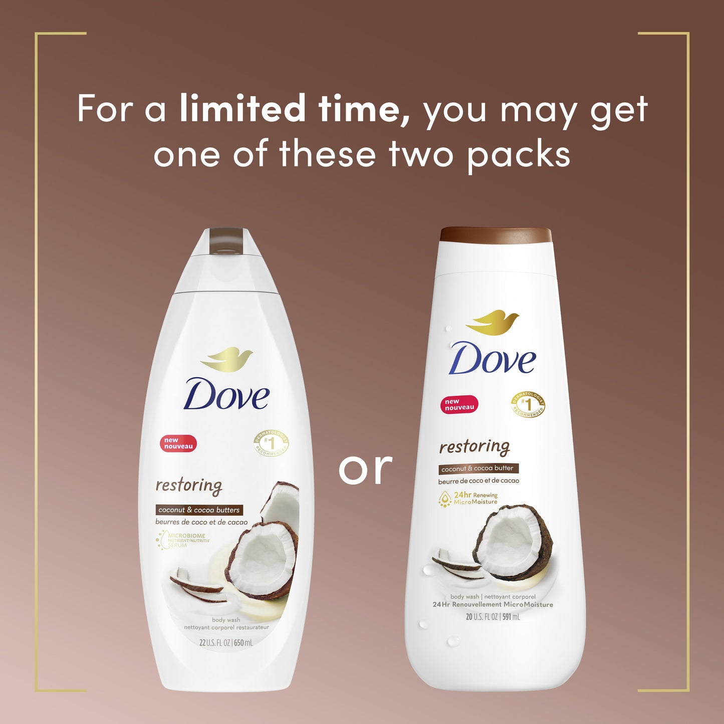 Dove Restoring Body Wash - Coconut & Cocoa Butter