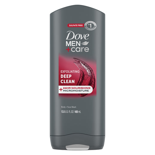 Dove Men+Care Body and Face Wash Exfoliating Deep Clean