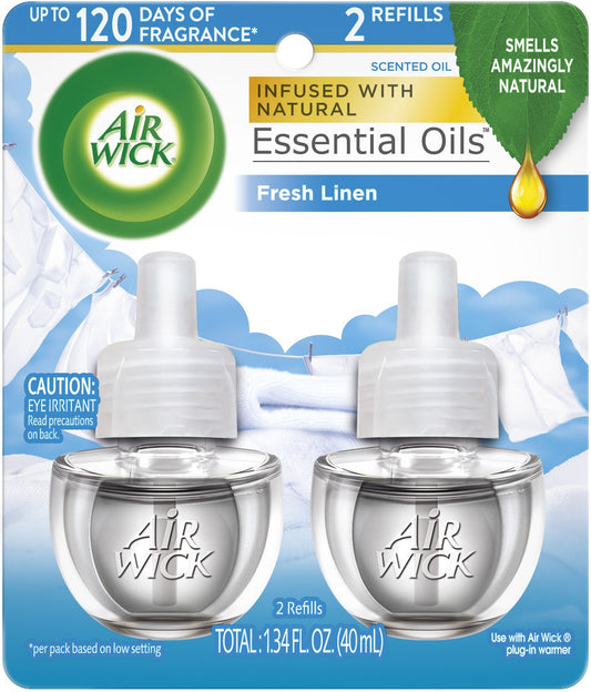Air Wick Scented Oil Refill, Plug In Air Freshener, Fresh Linen