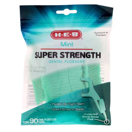 H-E-B Dental Flossers & Pick – Mint