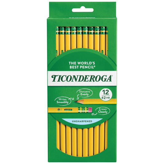 Ticonderoga Unsharpened No.2 Classic Wood Pencils