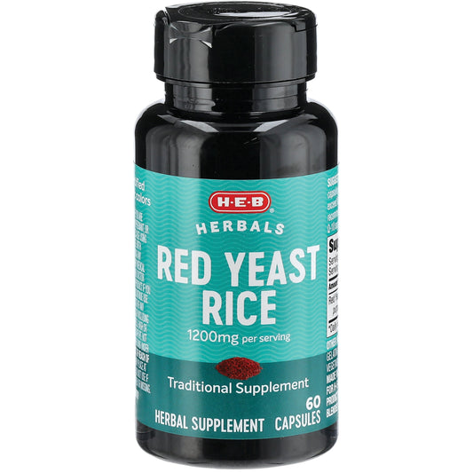 H-E-B Herbals Red Yeast Rice 1,200 mg Capsules
