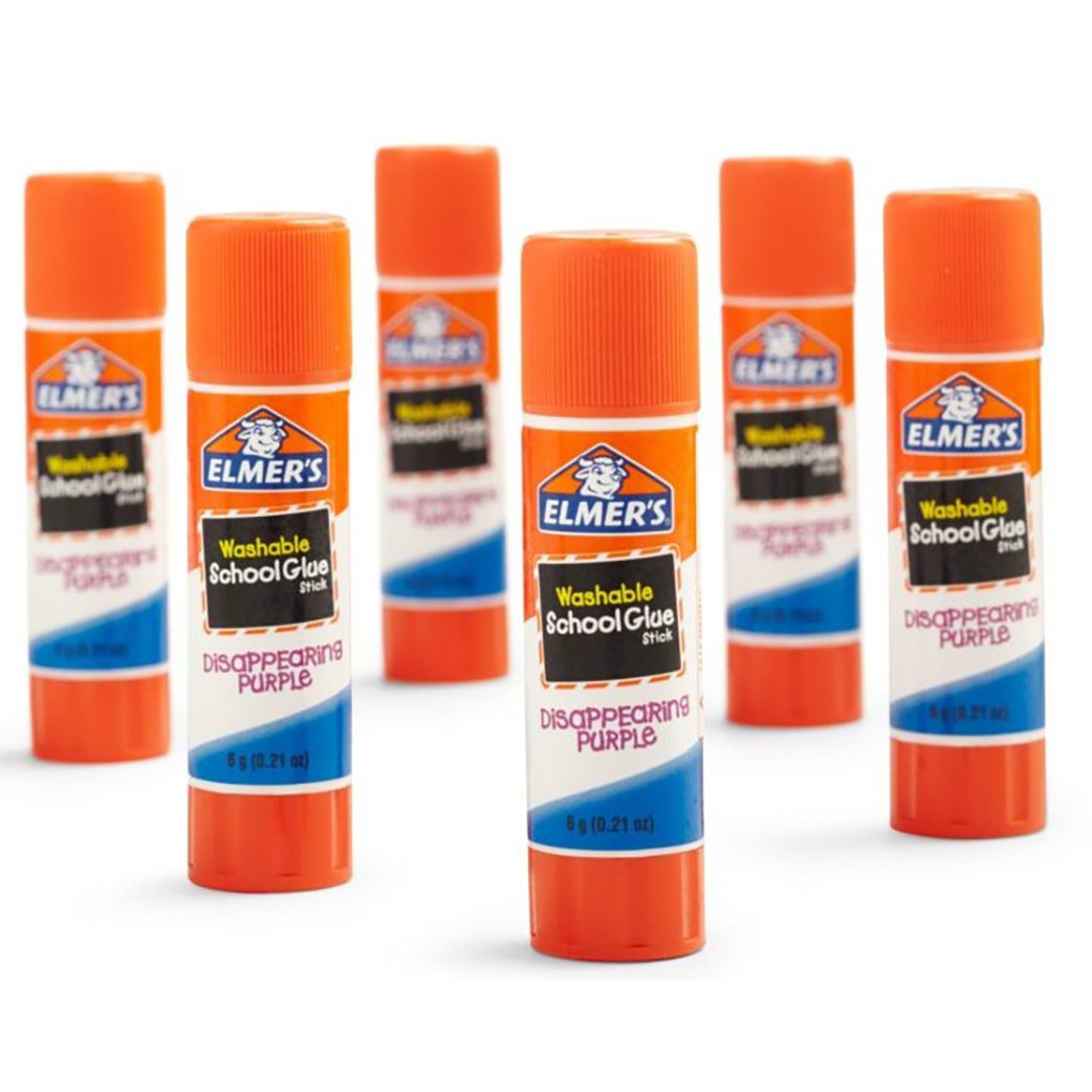 Elmer's Washable Disappering Purple School Glue Sticks