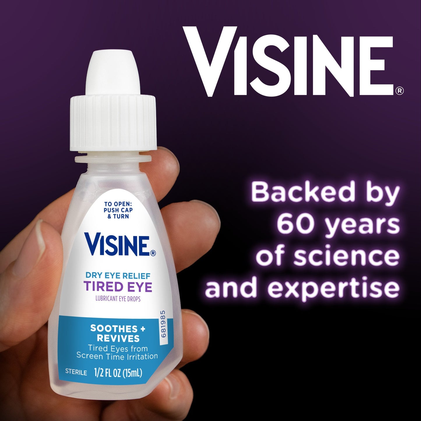 Visine Dry Eye Relief Tired Eye Lubricant Drops