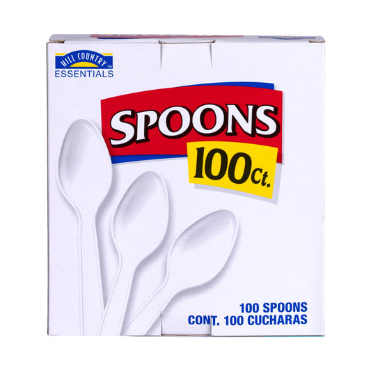 Hill Country Essentials Plastic Spoons - White