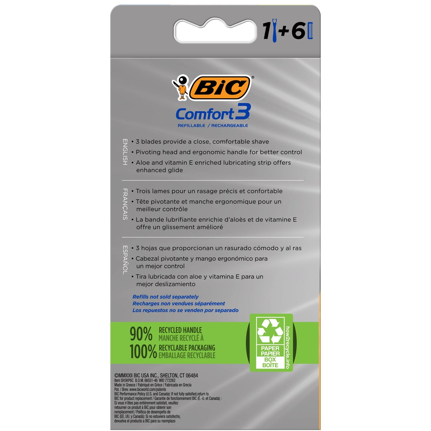 BIC Comfort 3 Blades Disposable Shaver Set