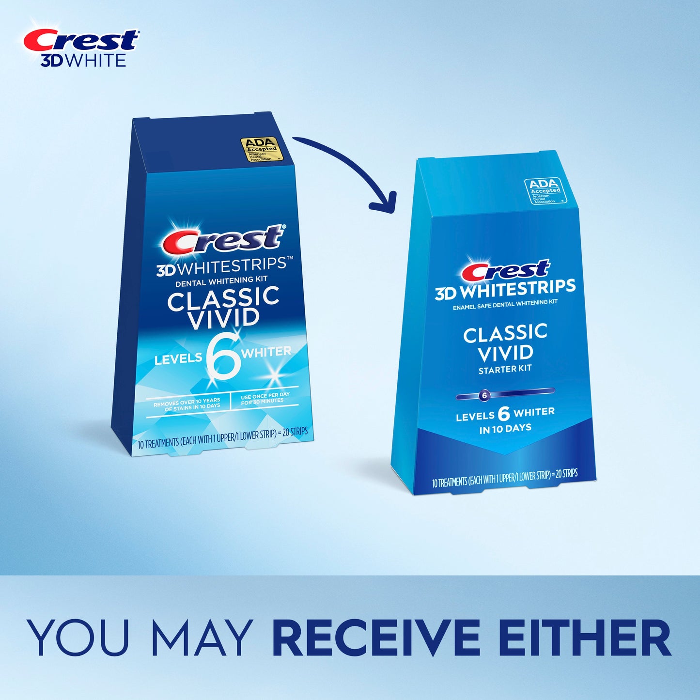 Crest 3DWhitestrips Dental Whitening Kit - Classic Vivid