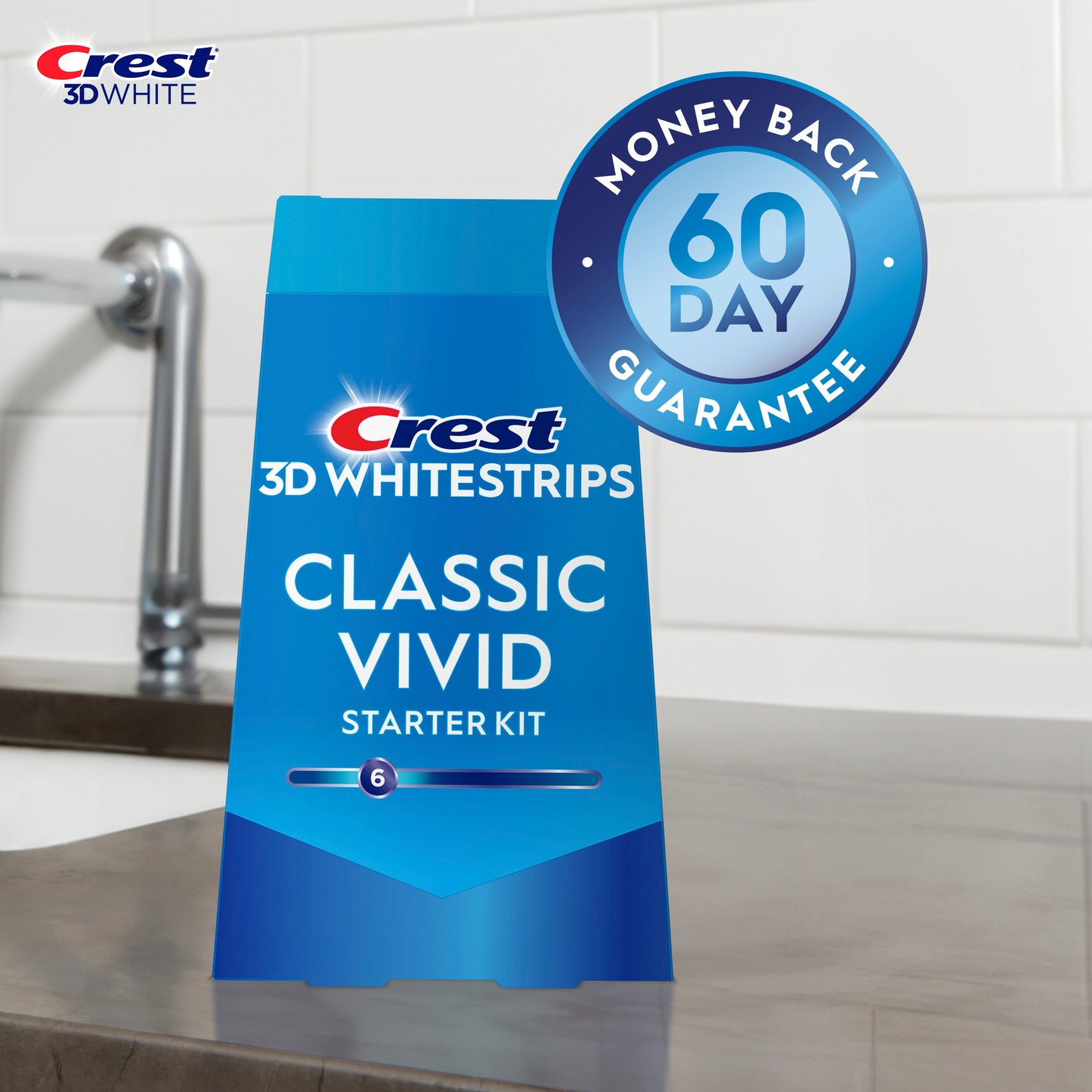 Crest 3DWhitestrips Dental Whitening Kit - Classic Vivid