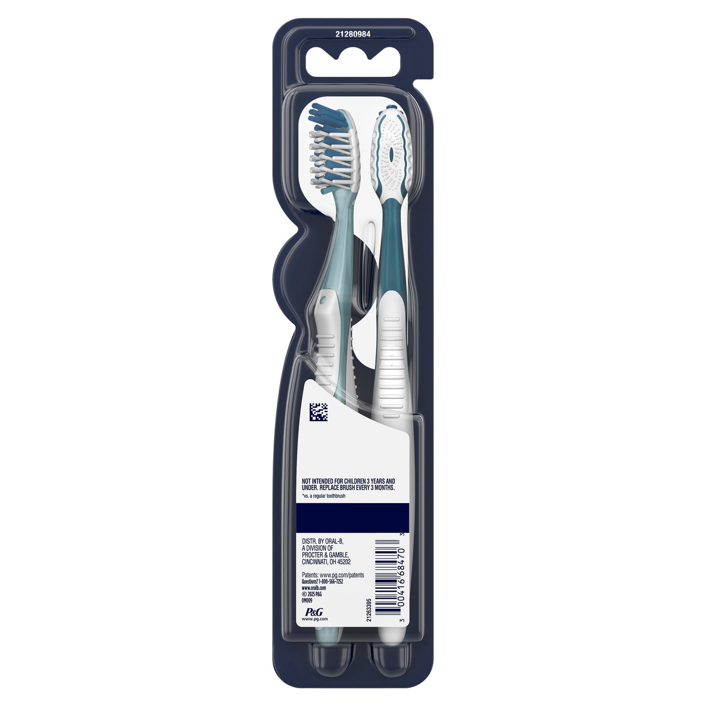 Oral-B Pro Clean Cross Action Toothbrushes - Deep Plaque Removal, Soft