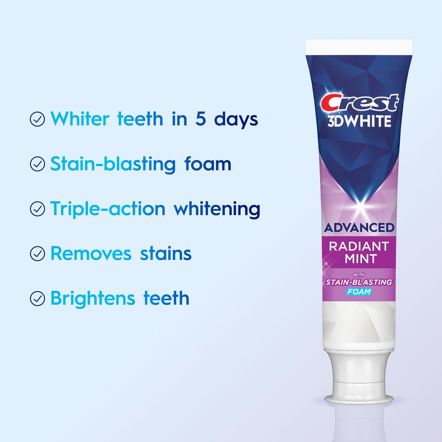 Crest 3D White Whitening Toothpaste - Radiant Mint