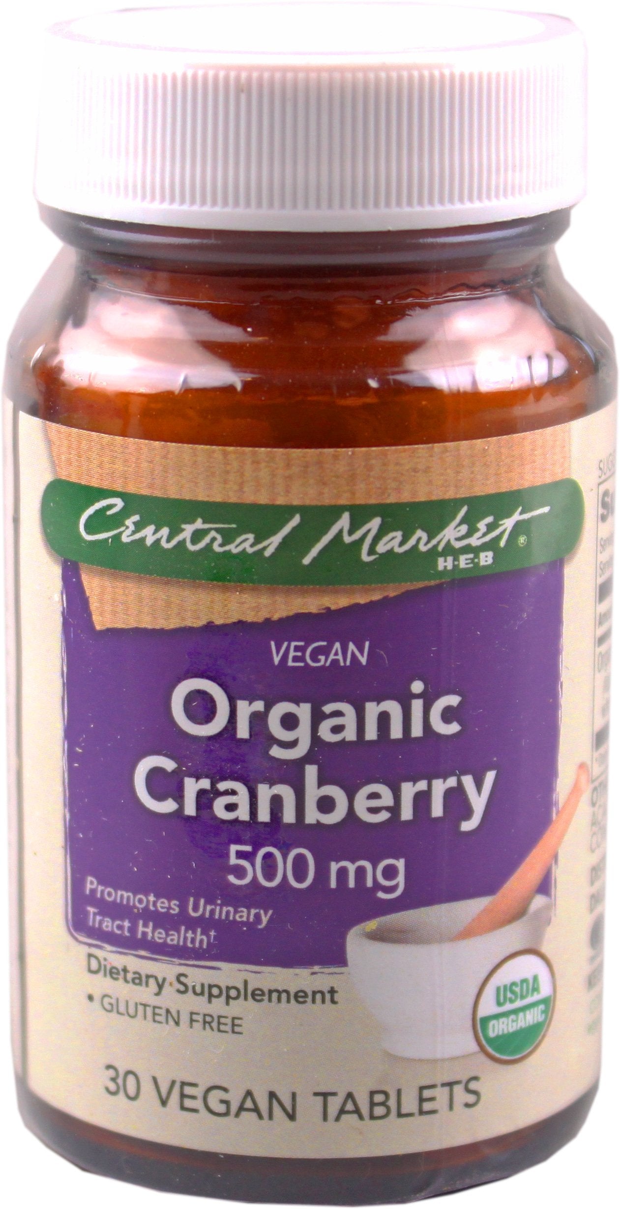 Central Market Organic Cranberry 500 Mg Vegetarian Tablets